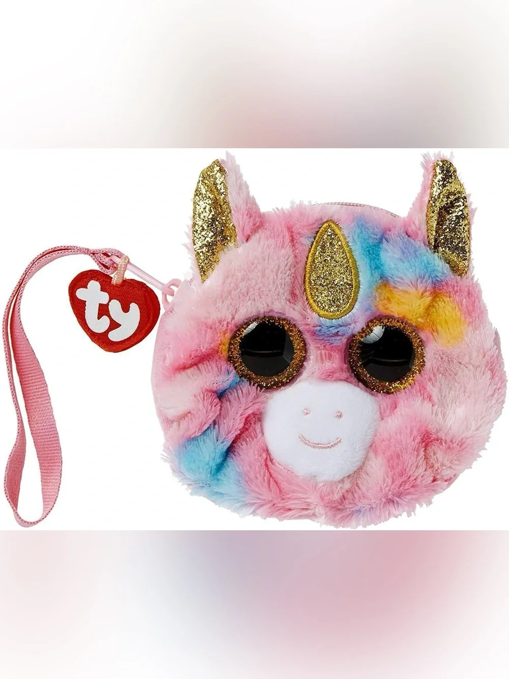 Ty Fashion Beanie Boos Fantasia the Pink Unicorn‎ Mini Wrislet Coin Purse
